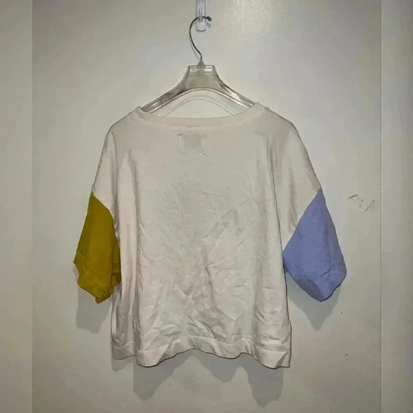 Chnge multicolor cropped short sleeve shirt LIKE NEW - Picture 4 of 4